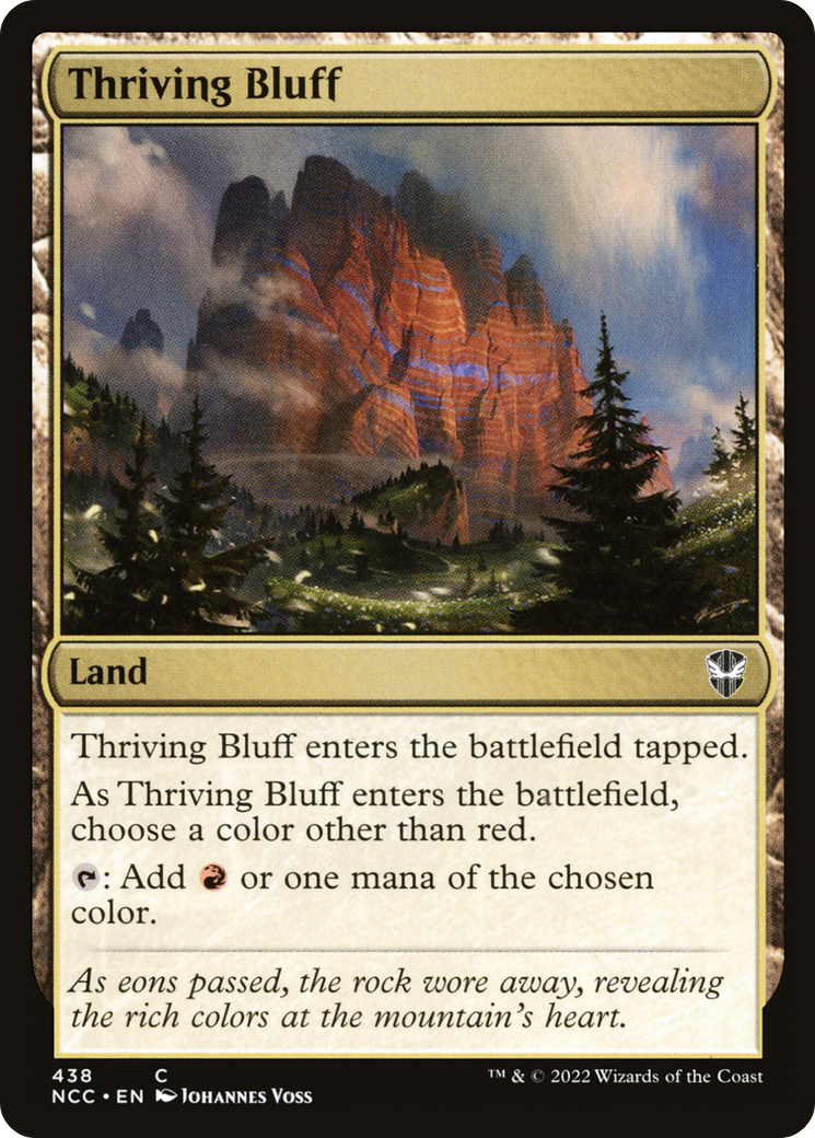 Thriving Bluff (NCC-438) - New Capenna Commander - Premium MTG Single from Wizards of the Coast - Just $0.08! Shop now at Game Crave Tournament Store