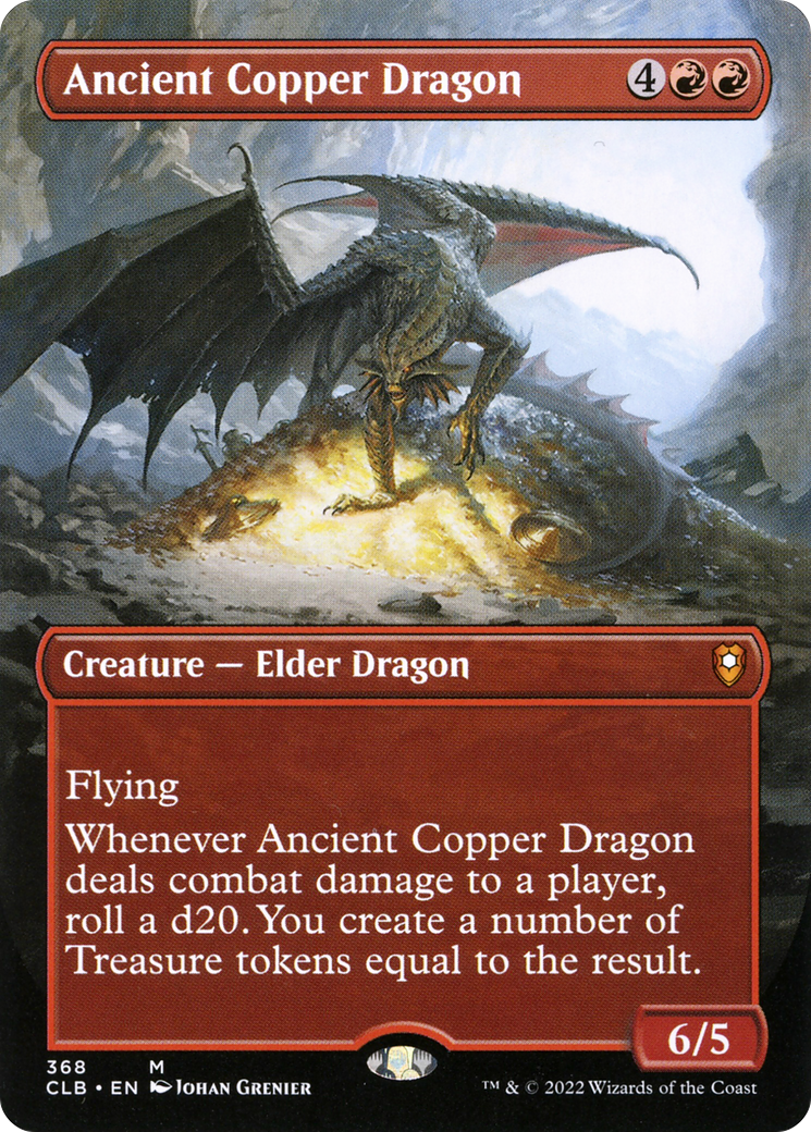 Ancient Copper Dragon (CLB-368) - Commander Legends: Battle for Baldur's Gate (Borderless) Foil - Premium MTG Single from Wizards of the Coast - Just $43.47! Shop now at Game Crave Tournament Store