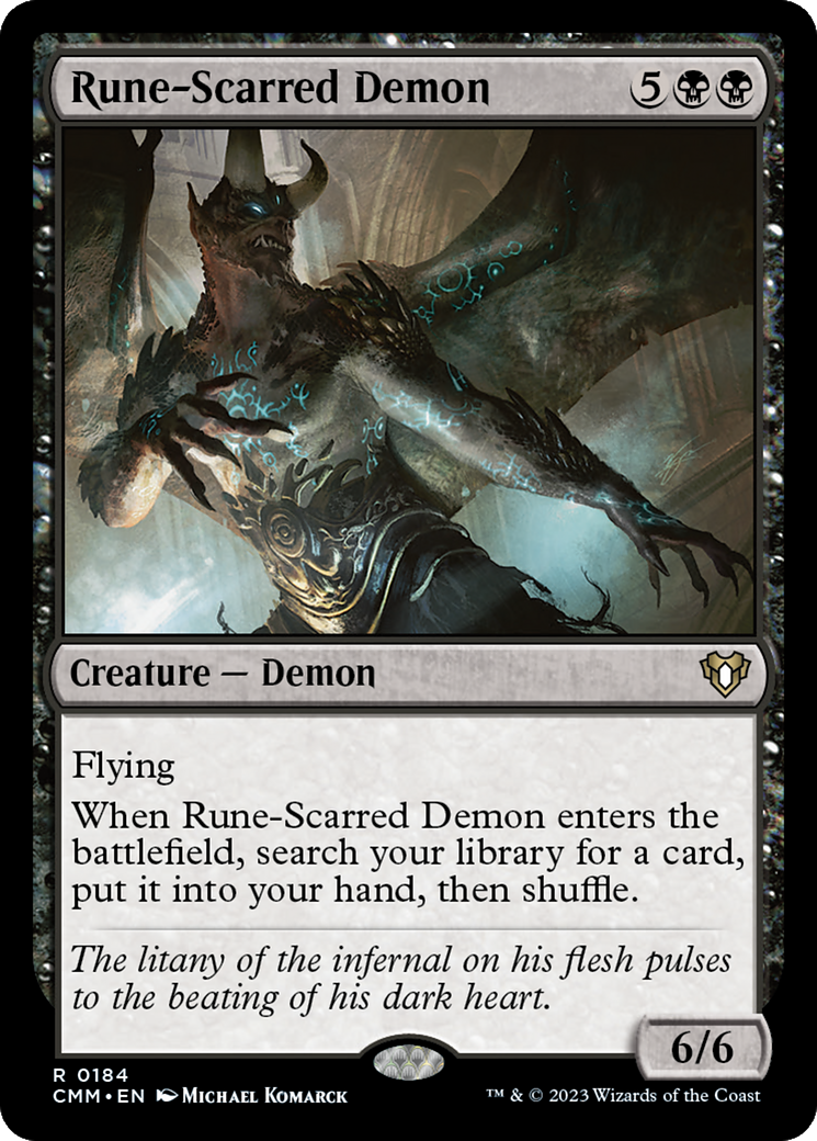 Rune-Scarred Demon (CMM-184) - Commander Masters - Premium MTG Single from Wizards of the Coast - Just $0.19! Shop now at Game Crave Tournament Store