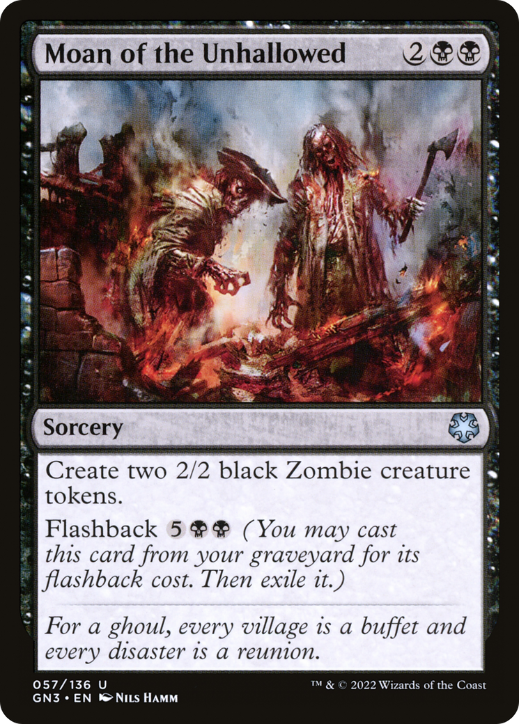 Moan of the Unhallowed (GN3-057) - Game Night: Free-for-All - Premium MTG Single from Wizards of the Coast - Just $0.08! Shop now at Game Crave Tournament Store
