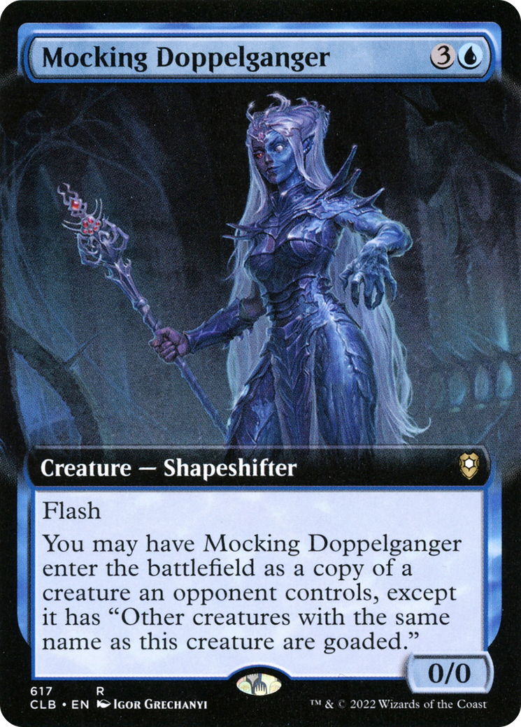 Mocking Doppelganger (CLB-617) - Commander Legends: Battle for Baldur's Gate: (Extended Art) - Premium MTG Single from Wizards of the Coast - Just $0.32! Shop now at Game Crave Tournament Store