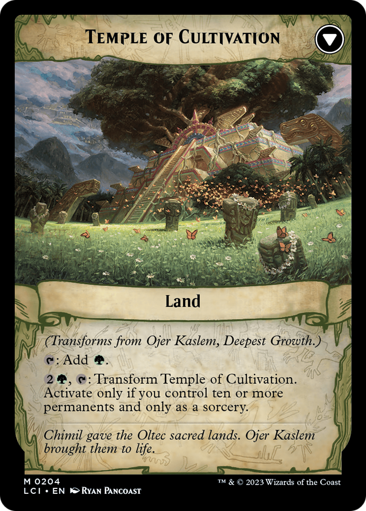 Ojer Kaslem, Deepest Growth // Temple of Cultivation (LCI-204) - The Lost Caverns of Ixalan - Premium MTG Single from Wizards of the Coast - Just $1.07! Shop now at Game Crave Tournament Store