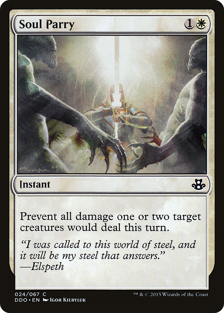 Soul Parry (DDO-024) - Duel Decks: Elspeth vs. Kiora - Premium MTG Single from Wizards of the Coast - Just $0.08! Shop now at Game Crave Tournament Store