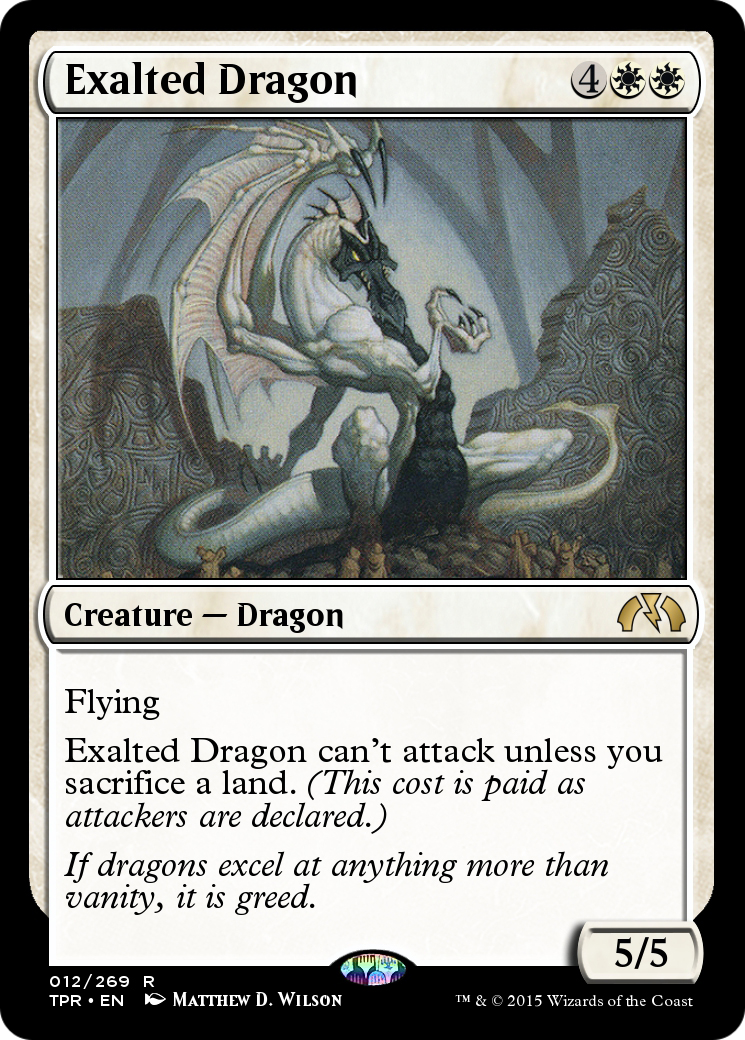 Exalted Dragon (TPR-012) - Tempest Remastered - Premium MTG Single from Wizards of the Coast - Just $0! Shop now at Game Crave Tournament Store