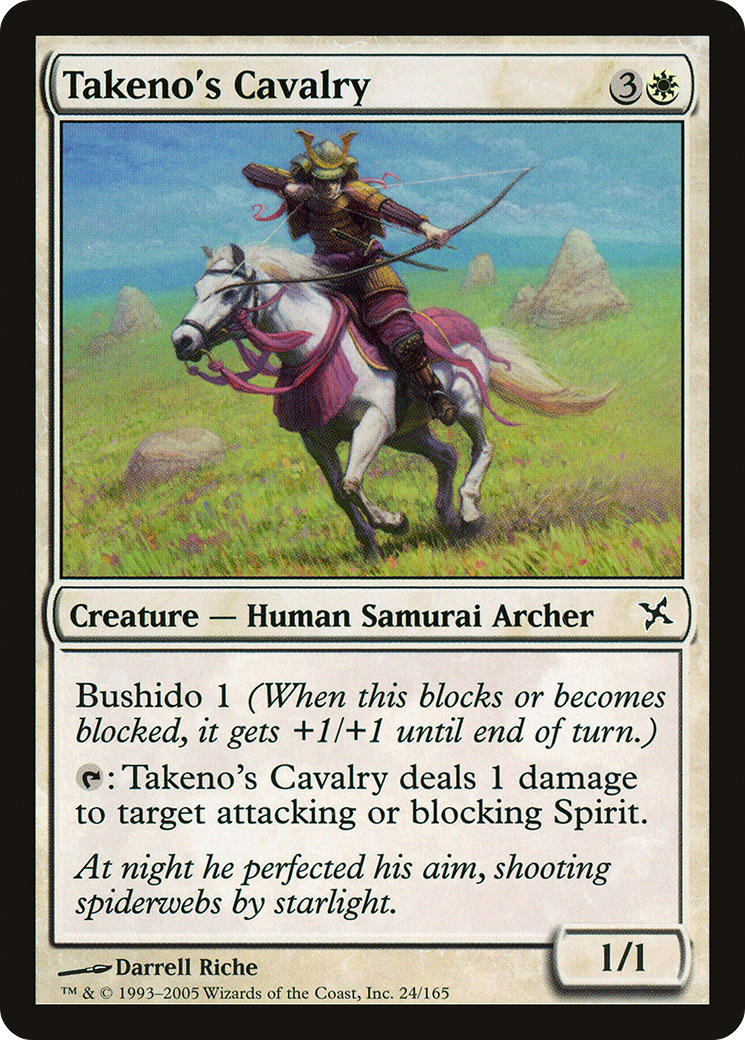 Takeno's Cavalry (BOK-024) - Betrayers of Kamigawa - Premium MTG Single from Wizards of the Coast - Just $0.08! Shop now at Game Crave Tournament Store