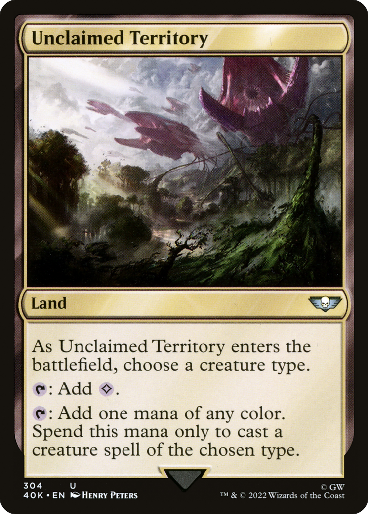 Unclaimed Territory (40K-304) - Warhammer 40,000 Commander - Premium MTG Single from Wizards of the Coast - Just $0.24! Shop now at Game Crave Tournament Store