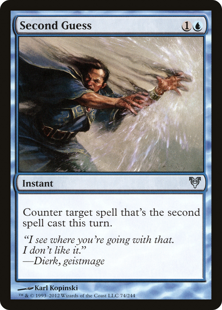 Second Guess (AVR-074) - Avacyn Restored Foil - Premium MTG Single from Wizards of the Coast - Just $0.08! Shop now at Game Crave Tournament Store