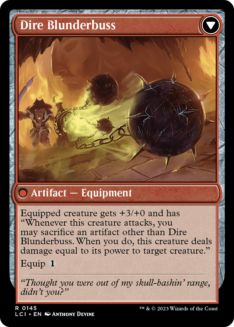 Dire Flail // Dire Blunderbuss (LCI-145) - The Lost Caverns of Ixalan Foil - Premium MTG Single from Wizards of the Coast - Just $0.08! Shop now at Game Crave Tournament Store