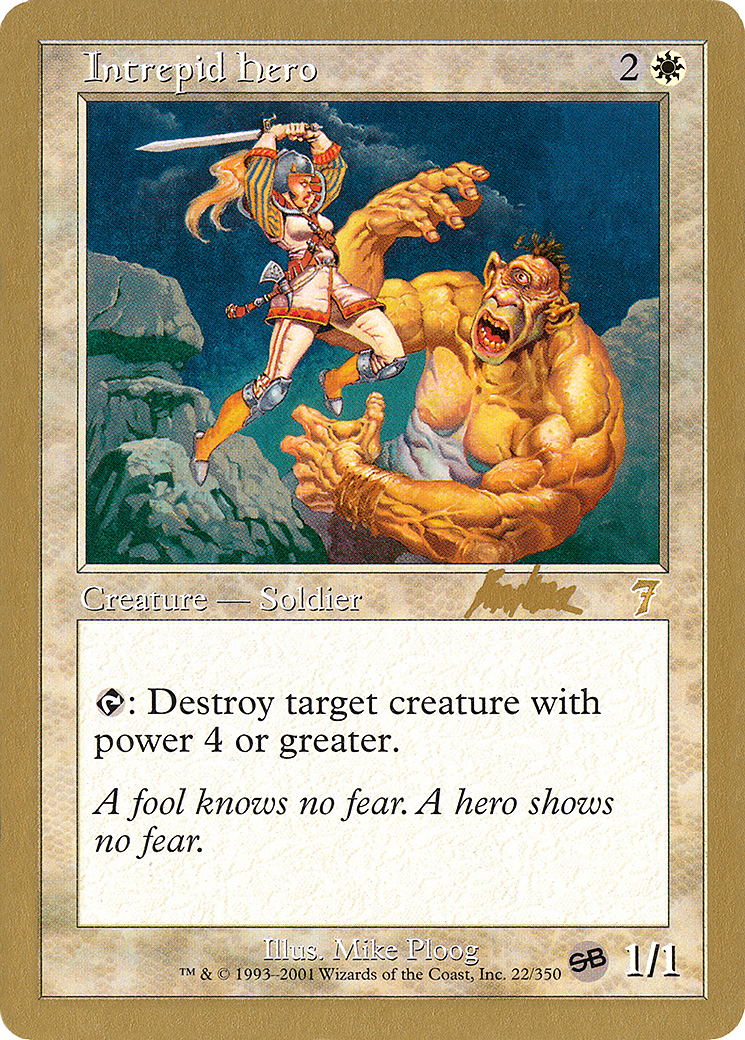 Intrepid Hero (WC02-BK22SB) - World Championship Decks 2002 - Premium MTG Single from Wizards of the Coast - Just $1.34! Shop now at Game Crave Tournament Store