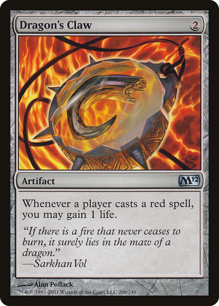 Dragon's Claw (M12-206) - Magic 2012 - Premium MTG Single from Wizards of the Coast - Just $0.08! Shop now at Game Crave Tournament Store