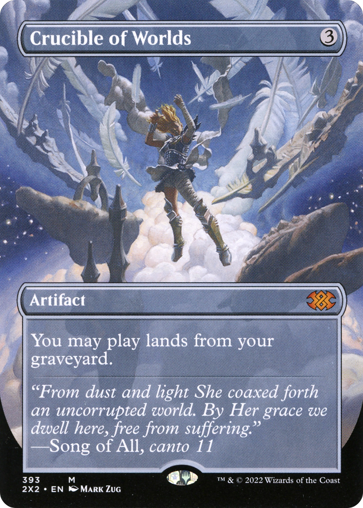Crucible of Worlds (2X2-393) - Double Masters 2022 (Borderless) - Premium MTG Single from Wizards of the Coast - Just $25.14! Shop now at Game Crave Tournament Store