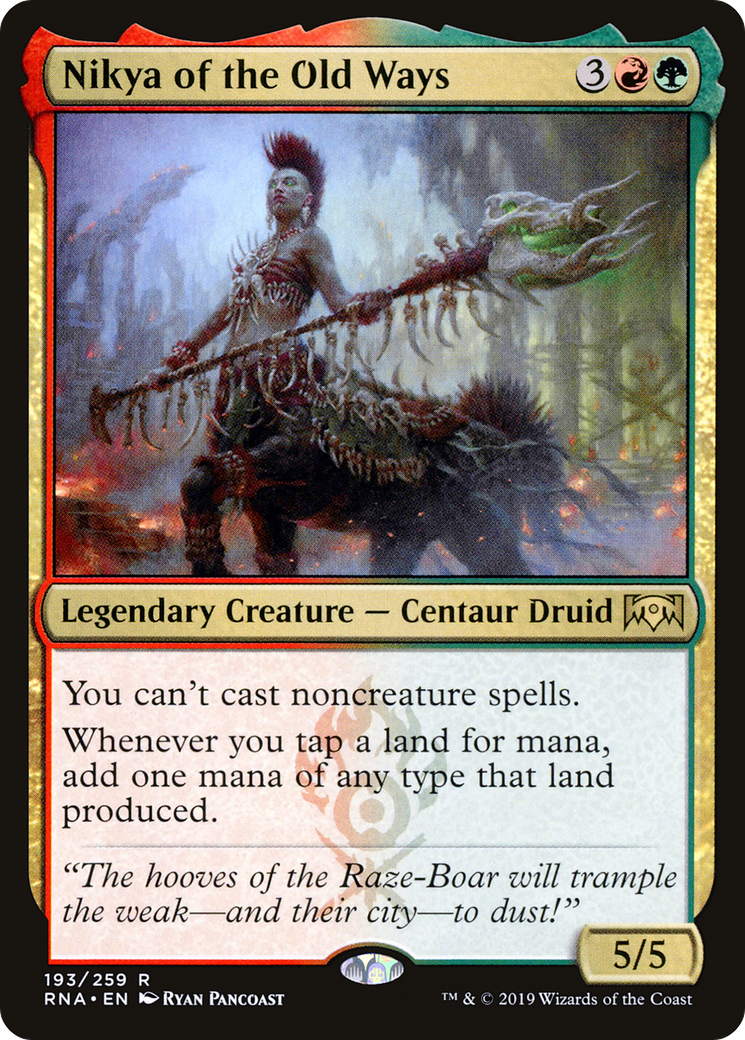 Nikya of the Old Ways (RNA-193) - Ravnica Allegiance Foil - Premium MTG Single from Wizards of the Coast - Just $0.34! Shop now at Game Crave Tournament Store