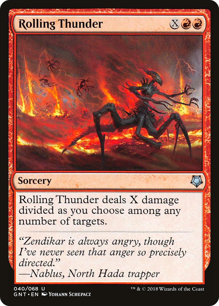 Rolling Thunder (GNT-040) - Game Night - Premium MTG Single from Wizards of the Coast - Just $0.08! Shop now at Game Crave Tournament Store