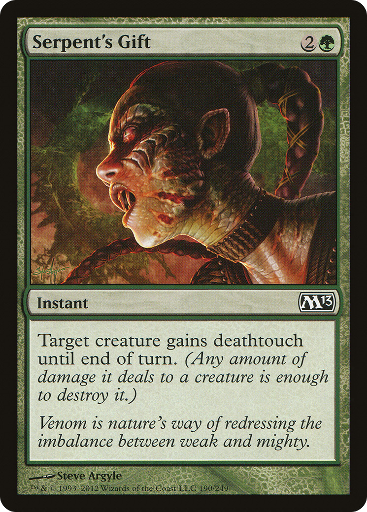 Serpent's Gift (M13-190) - Magic 2013 - Premium MTG Single from Wizards of the Coast - Just $0.08! Shop now at Game Crave Tournament Store
