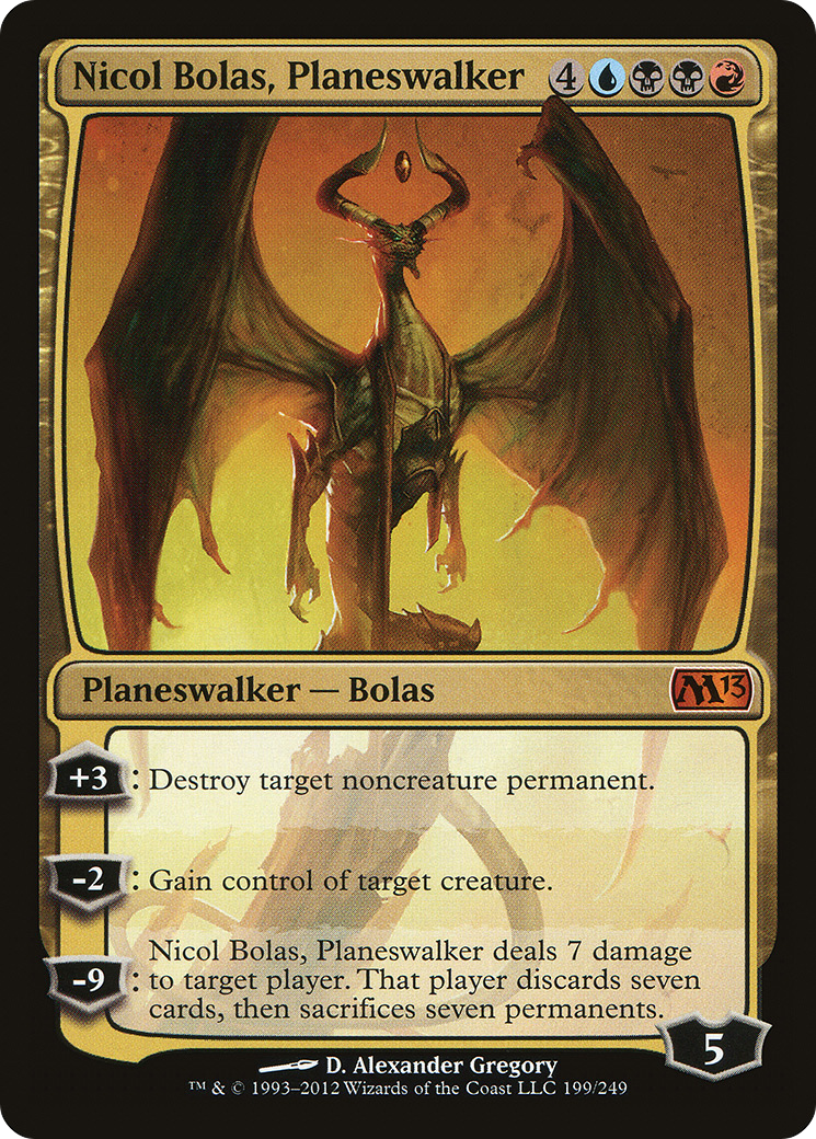 Nicol Bolas, Planeswalker (M13-199) - Magic 2013 - Premium MTG Single from Wizards of the Coast - Just $1.07! Shop now at Game Crave Tournament Store