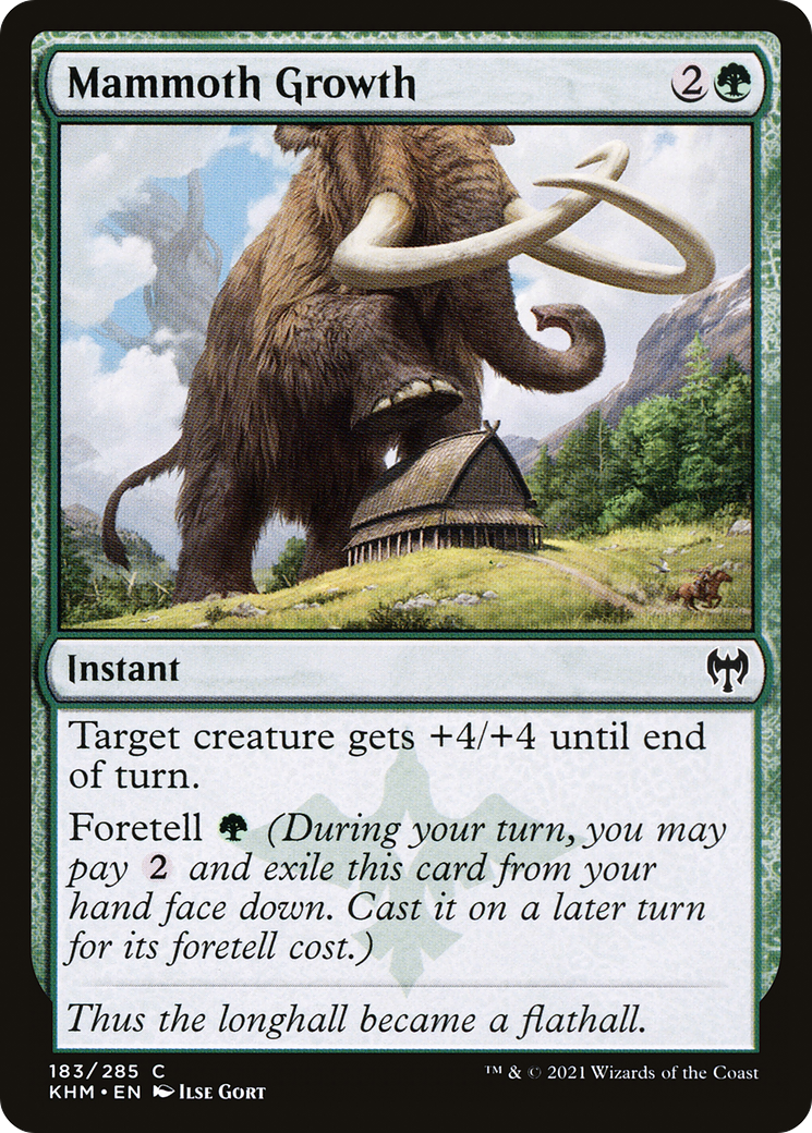 Mammoth Growth (KHM-183) - Kaldheim Foil - Premium MTG Single from Wizards of the Coast - Just $0.25! Shop now at Game Crave Tournament Store