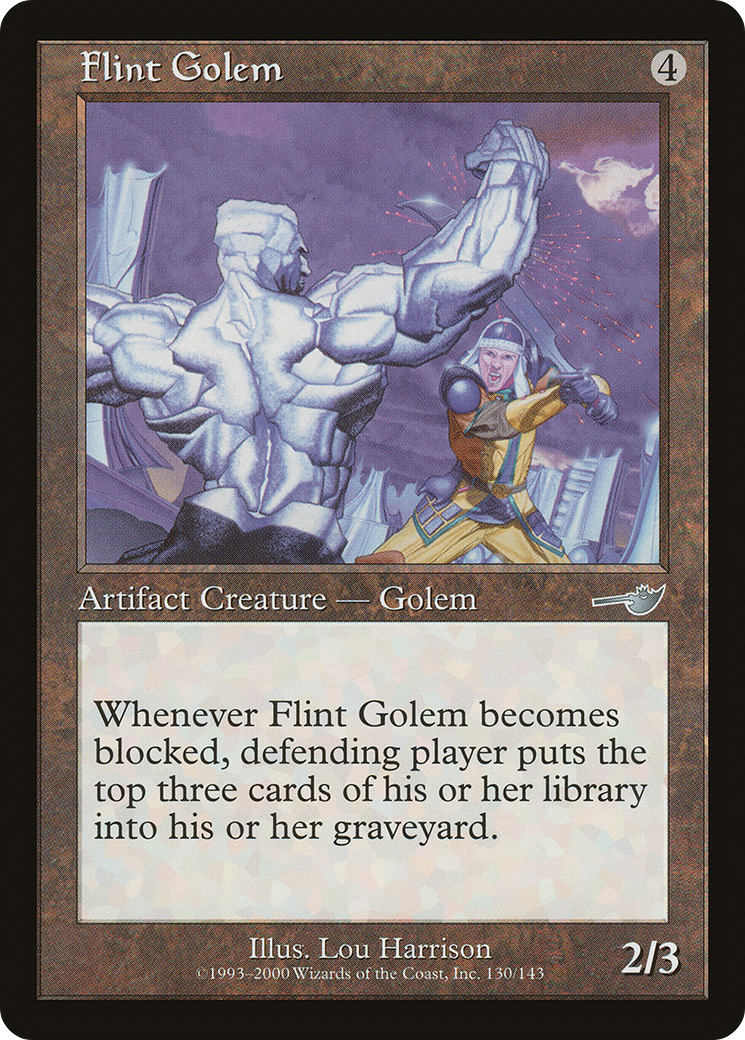Flint Golem (NEM-130) - Nemesis Foil - Premium MTG Single from Wizards of the Coast - Just $0.48! Shop now at Game Crave Tournament Store