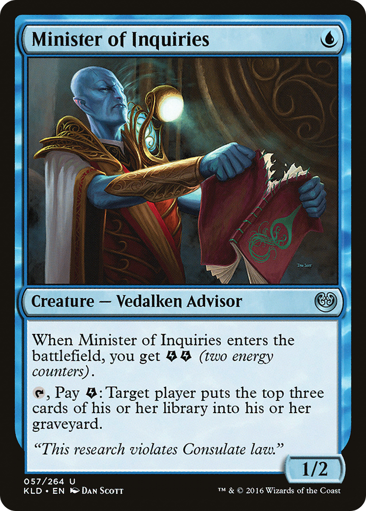 Minister of Inquiries (KLD-057) - Kaladesh - Premium MTG Single from Wizards of the Coast - Just $0.08! Shop now at Game Crave Tournament Store
