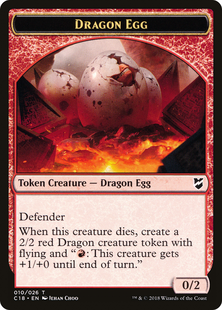 Dragon Egg (TC18-010) - Commander 2018 Tokens - Premium MTG Single from Wizards of the Coast - Just $0! Shop now at Game Crave Tournament Store