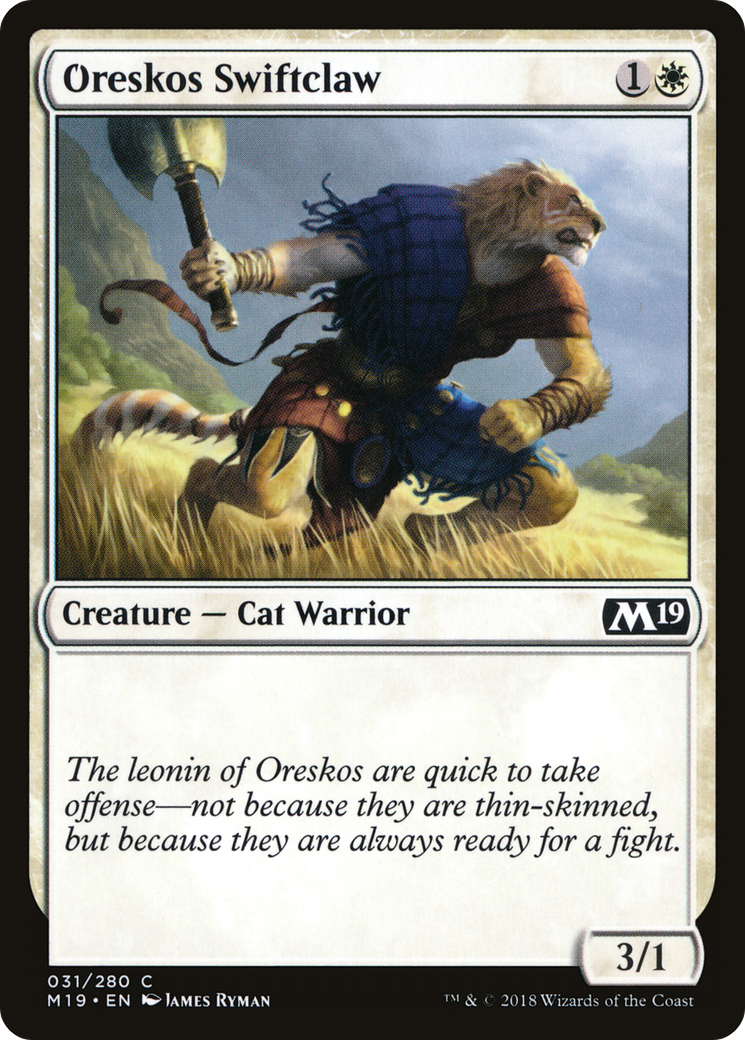 Oreskos Swiftclaw (M19-031) - Core Set 2019 - Premium MTG Single from Wizards of the Coast - Just $0.25! Shop now at Game Crave Tournament Store