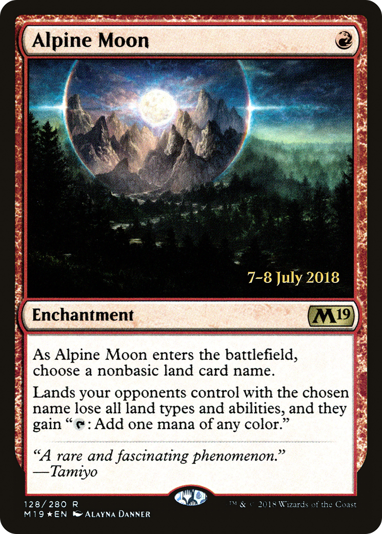 Alpine Moon (PM19-128S) - Core Set 2019 Promos Foil - Premium MTG Single from Wizards of the Coast - Just $4.05! Shop now at Game Crave Tournament Store