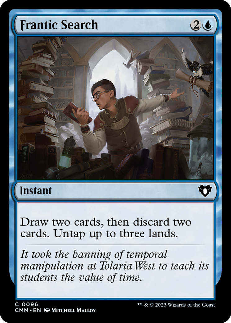 Frantic Search (CMM-096) - Commander Masters Foil - Premium MTG Single from Wizards of the Coast - Just $0.30! Shop now at Game Crave Tournament Store