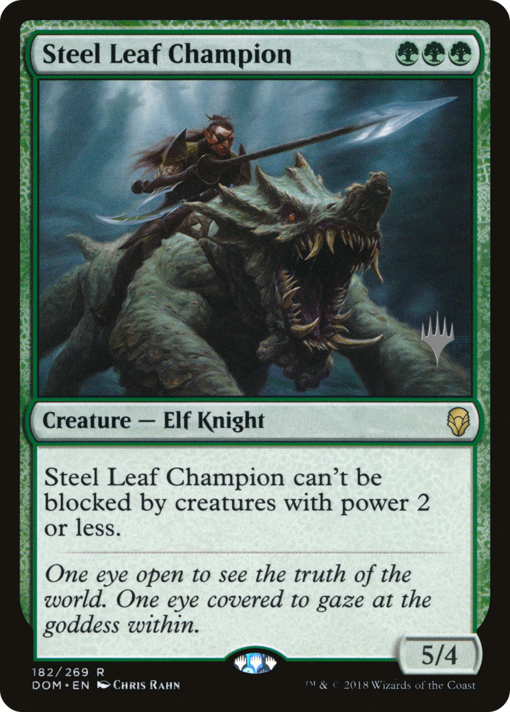 Steel Leaf Champion (PDOM-182P) - Dominaria Promos - Premium MTG Single from Wizards of the Coast - Just $0.85! Shop now at Game Crave Tournament Store