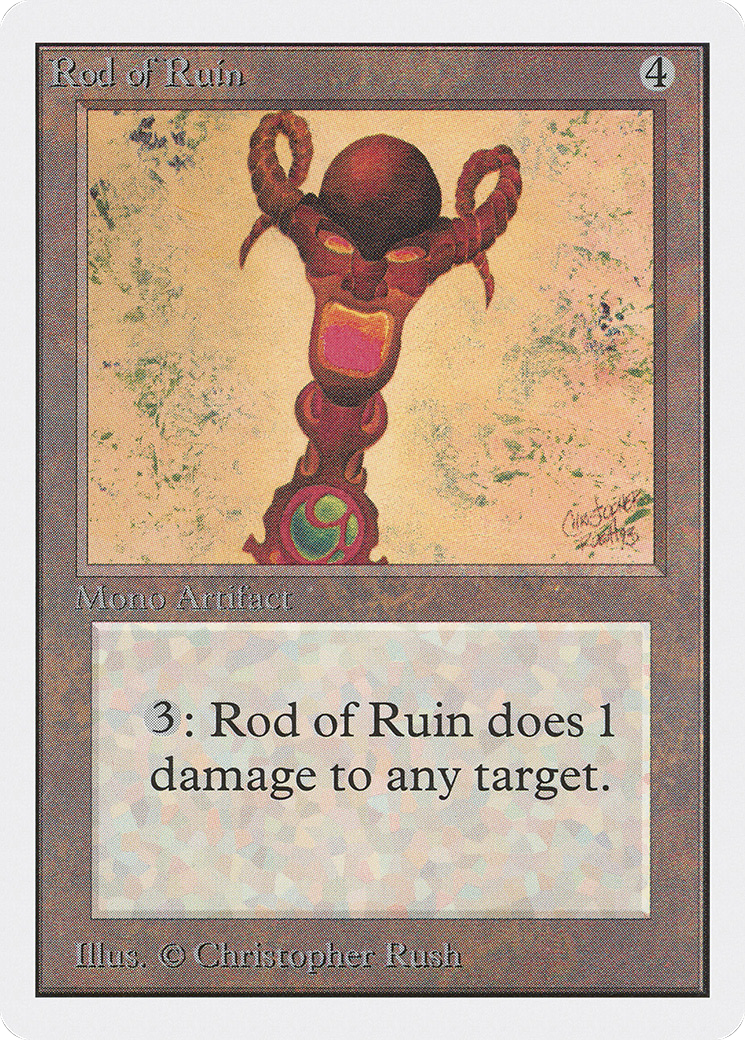 Rod of Ruin (2ED-269) - Unlimited Edition - Premium MTG Single from Wizards of the Coast - Just $0.56! Shop now at Game Crave Tournament Store