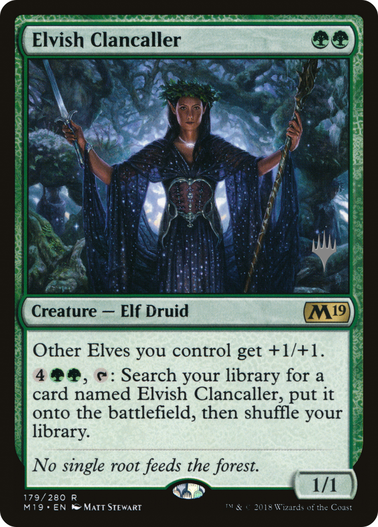 Elvish Clancaller (PM19-179P) - Core Set 2019 Promos - Premium MTG Single from Wizards of the Coast - Just $0.62! Shop now at Game Crave Tournament Store