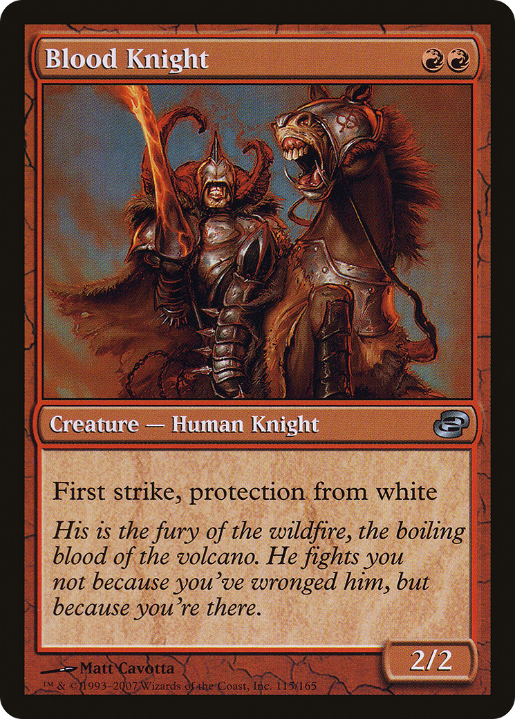 Blood Knight (PLC-115) - Planar Chaos: (colorshifted) - Premium MTG Single from Wizards of the Coast - Just $0.08! Shop now at Game Crave Tournament Store