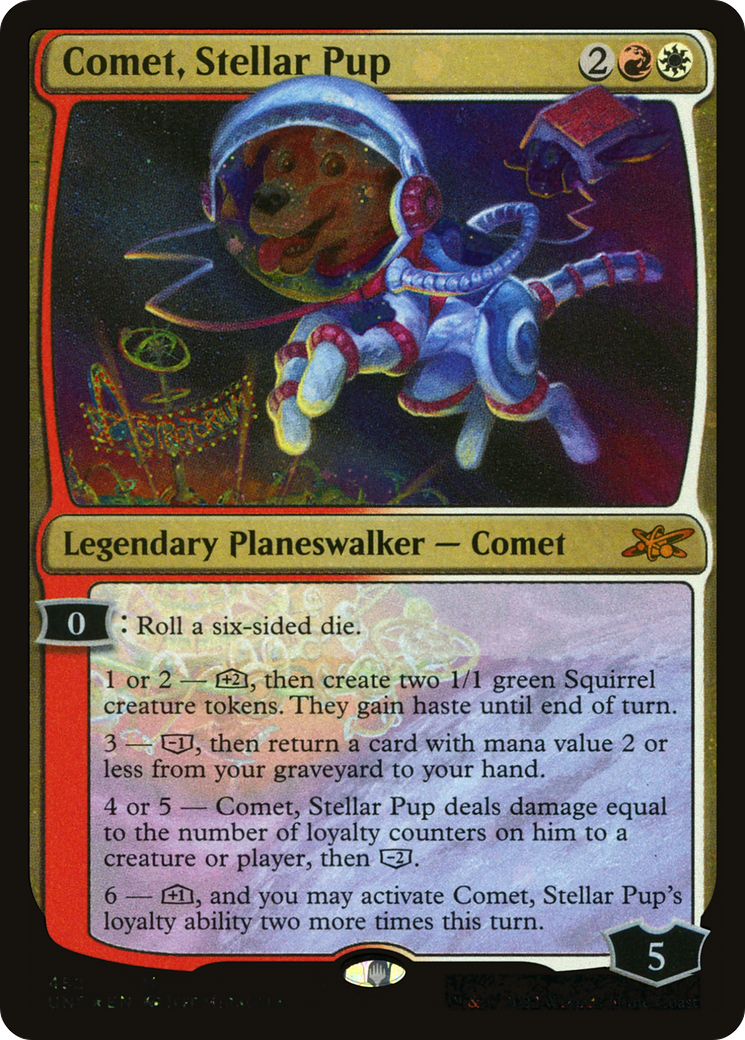 Comet, Stellar Pup (UNF-452) - Unfinity Foil - Premium MTG Single from Wizards of the Coast - Just $2.60! Shop now at Game Crave Tournament Store
