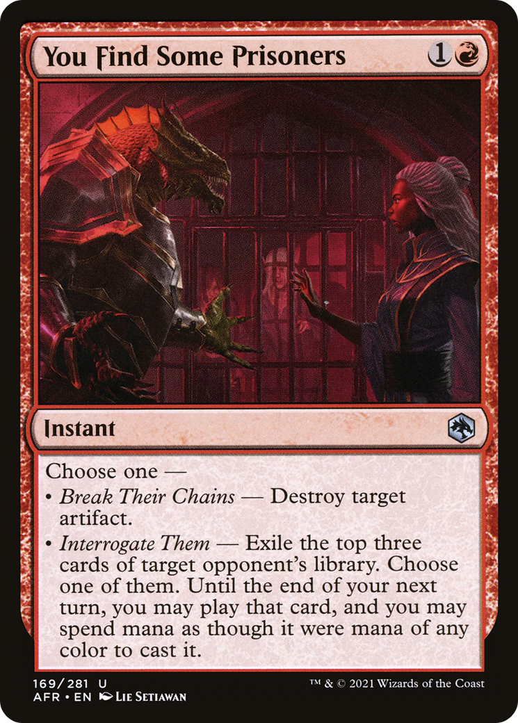 You Find Some Prisoners (AFR-169) - Adventures in the Forgotten Realms - Premium MTG Single from Wizards of the Coast - Just $0.08! Shop now at Game Crave Tournament Store