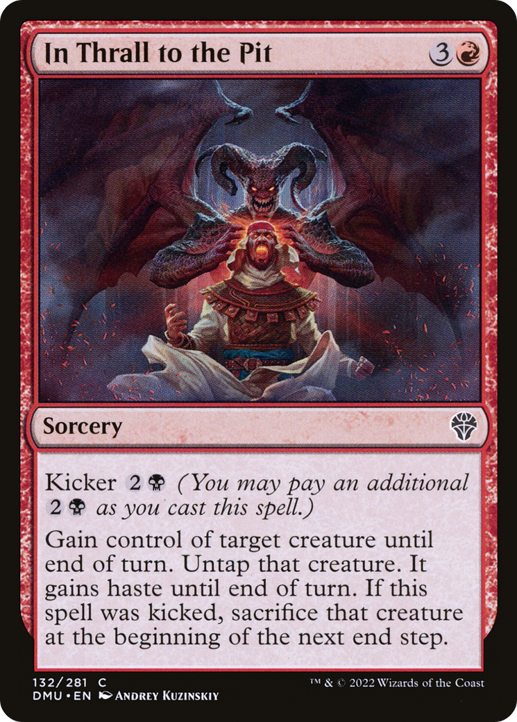 In Thrall to the Pit (DMU-132) - Dominaria United Foil - Premium MTG Single from Wizards of the Coast - Just $0.08! Shop now at Game Crave Tournament Store