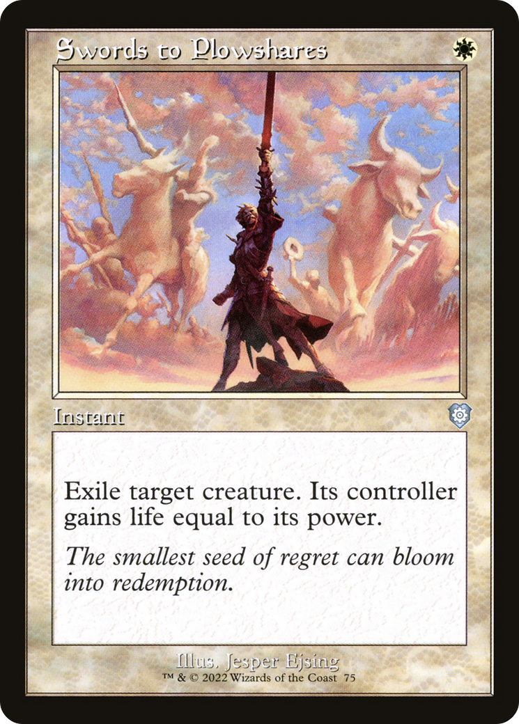 Swords to Plowshares (BRC-075) - The Brothers' War Commander - Premium MTG Single from Wizards of the Coast - Just $0.31! Shop now at Game Crave Tournament Store