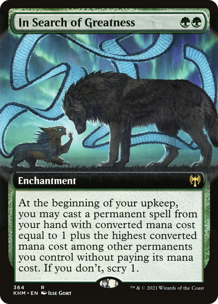 In Search of Greatness (KHM-364) - Kaldheim: (Extended Art) - Premium MTG Single from Wizards of the Coast - Just $0.21! Shop now at Game Crave Tournament Store