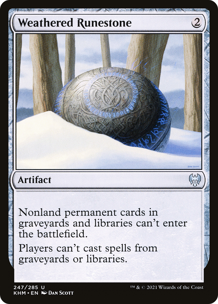 Weathered Runestone (KHM-247) - Kaldheim Foil - Premium MTG Single from Wizards of the Coast - Just $0.15! Shop now at Game Crave Tournament Store