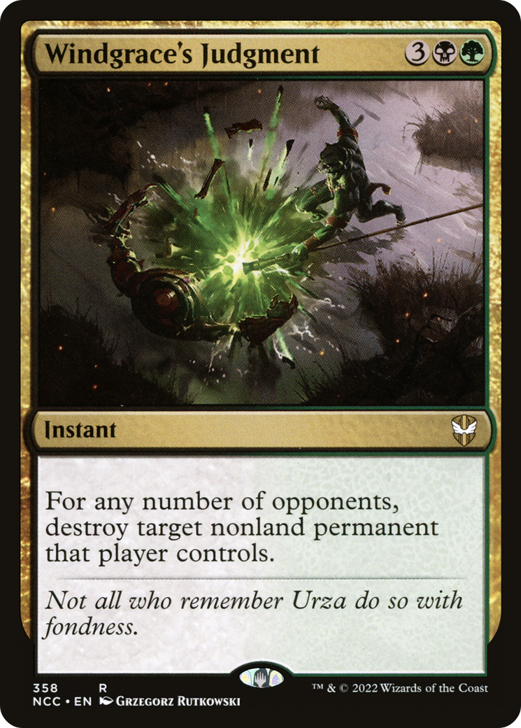 Windgrace's Judgment (NCC-358) - New Capenna Commander - Premium MTG Single from Wizards of the Coast - Just $0.25! Shop now at Game Crave Tournament Store