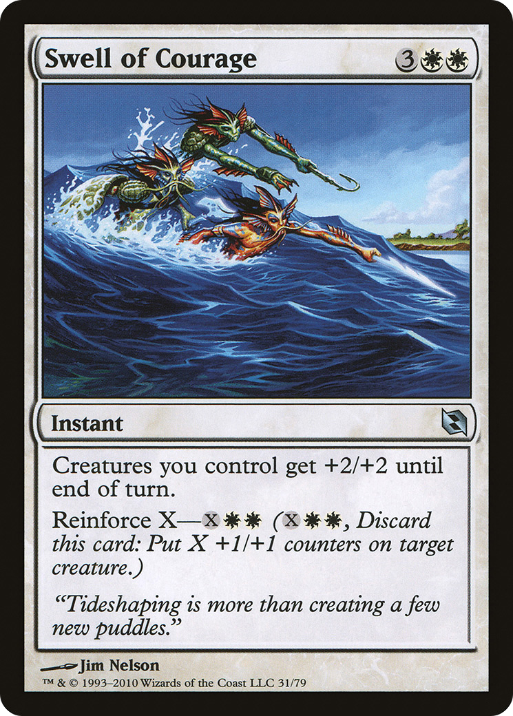 Swell of Courage (DDF-031) - Duel Decks: Elspeth vs. Tezzeret - Premium MTG Single from Wizards of the Coast - Just $0.08! Shop now at Game Crave Tournament Store
