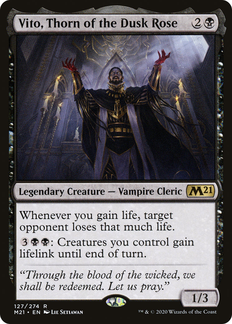 Vito, Thorn of the Dusk Rose (M21-127) - Core Set 2021 - Premium MTG Single from Wizards of the Coast - Just $5.38! Shop now at Game Crave Tournament Store