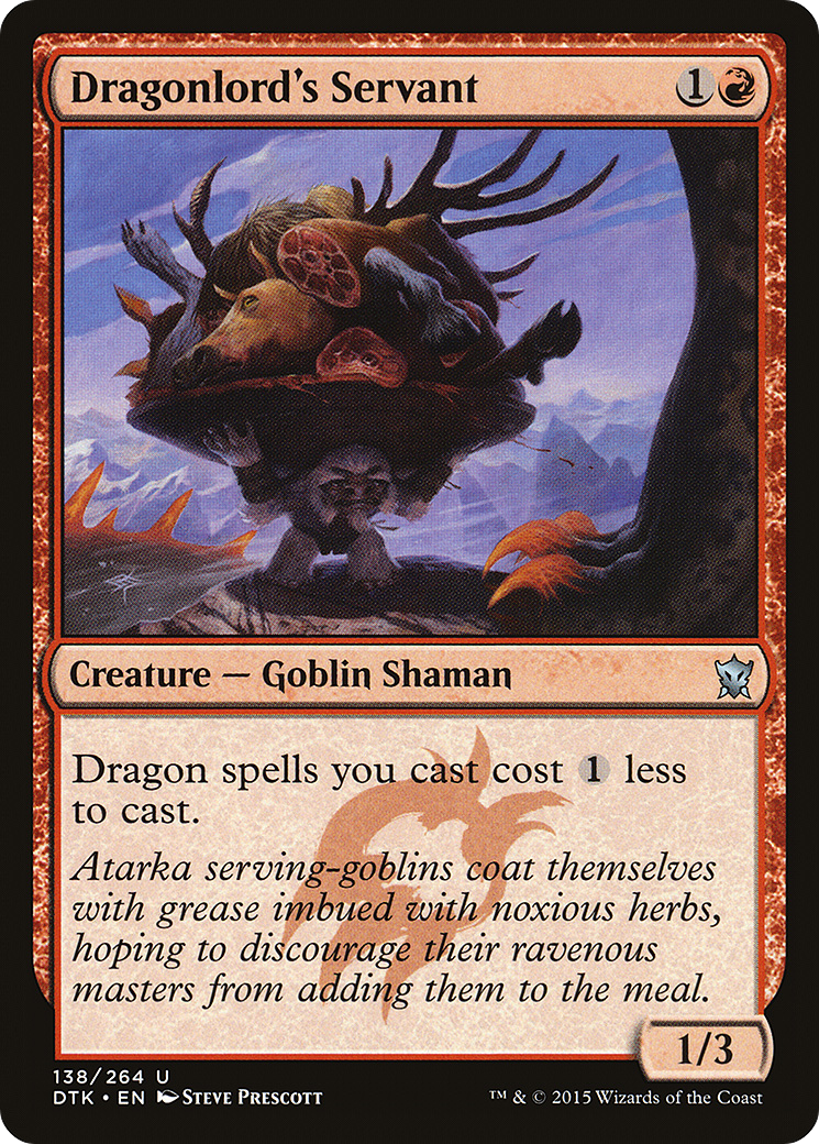 Dragonlord's Servant (DTK-138) - Dragons of Tarkir Foil - Premium MTG Single from Wizards of the Coast - Just $2.87! Shop now at Game Crave Tournament Store