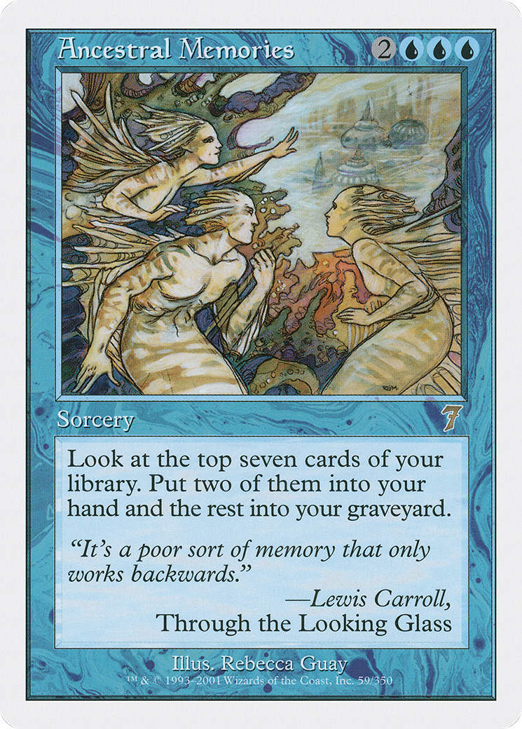 Ancestral Memories (7ED-059) - Seventh Edition - Premium MTG Single from Wizards of the Coast - Just $0.08! Shop now at Game Crave Tournament Store