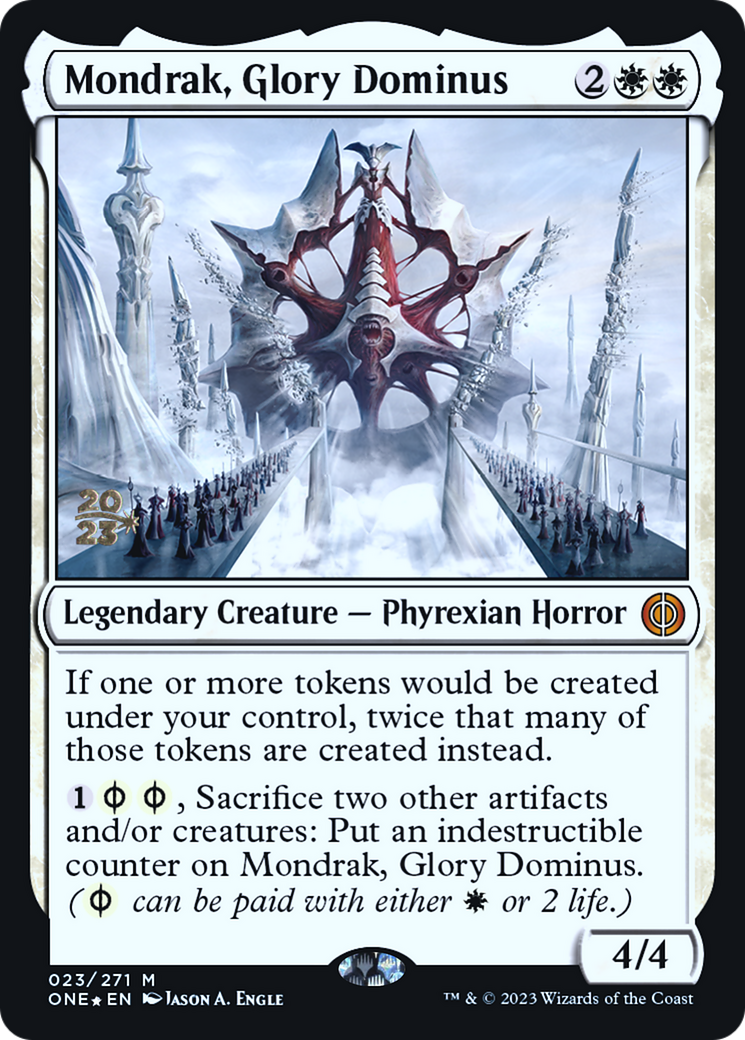 Mondrak, Glory Dominus (PONE-23S) - Phyrexia: All Will Be One Promos Foil - Premium MTG Single from Wizards of the Coast - Just $12.83! Shop now at Game Crave Tournament Store