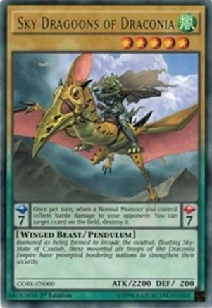 Sky Dragoons of Draconia (CORE-EN000) - Clash of Rebellions 1st Edition - Premium Yugioh Single from Konami - Just $0.25! Shop now at Game Crave Tournament Store