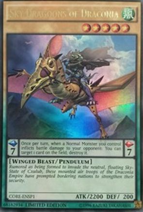 Sky Dragoons of Draconia (CORE-ENSP1) (CORE-ENSP1) - Clash of Rebellions Limited - Premium Yugioh Single from Konami - Just $0.34! Shop now at Game Crave Tournament Store