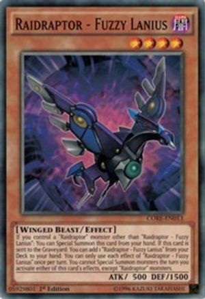 Raidraptor - Fuzzy Lanius (CORE-EN013) - Clash of Rebellions 1st Edition - Premium Yugioh Single from Konami - Just $0.25! Shop now at Game Crave Tournament Store