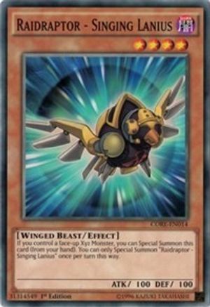 Raidraptor - Singing Lanius (CORE-EN014) - Clash of Rebellions 1st Edition - Premium Yugioh Single from Konami - Just $0.25! Shop now at Game Crave Tournament Store