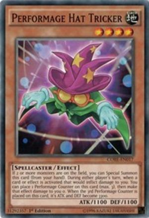 Performage Hat Tricker (CORE-EN017) - Clash of Rebellions 1st Edition - Premium Yugioh Single from Konami - Just $0.25! Shop now at Game Crave Tournament Store