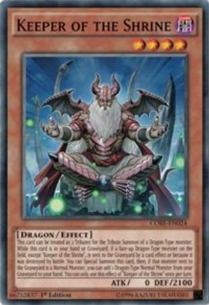 Keeper of the Shrine (CORE-EN024) - Clash of Rebellions 1st Edition - Premium Yugioh Single from Konami - Just $0.08! Shop now at Game Crave Tournament Store