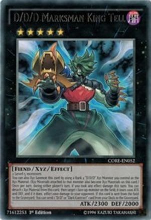 D/D/D Marksman King Tell (CORE-EN052) - Clash of Rebellions Unlimited - Premium Yugioh Single from Konami - Just $0.93! Shop now at Game Crave Tournament Store