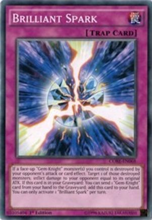 Brilliant Spark (CORE-EN068) - Clash of Rebellions 1st Edition - Premium Yugioh Single from Konami - Just $0.25! Shop now at Game Crave Tournament Store